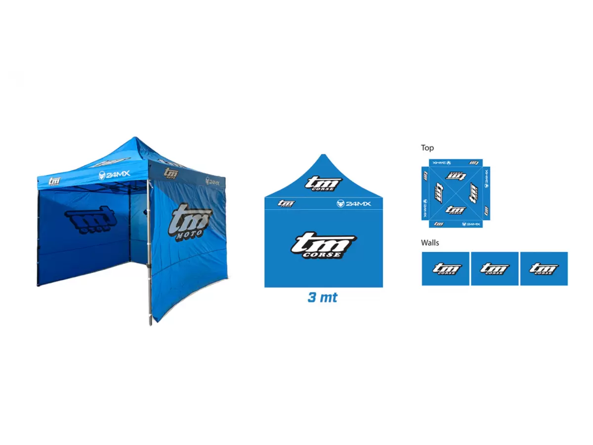 CARPA PLEGABLE 3x3m CON 3 PAREDES | TM / 24MX
